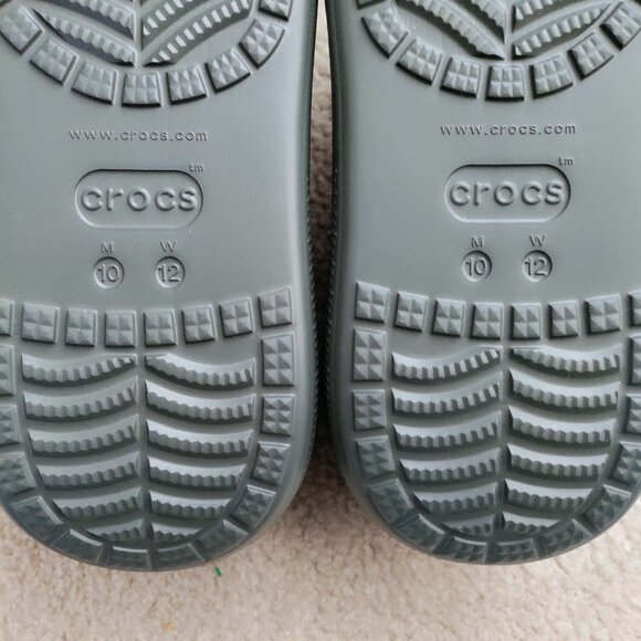 NWOT Unisex Adult Crocs Classic Crush Clog Sz: 10 Comfort Gray Men's 207521 - Picture 8 of 16